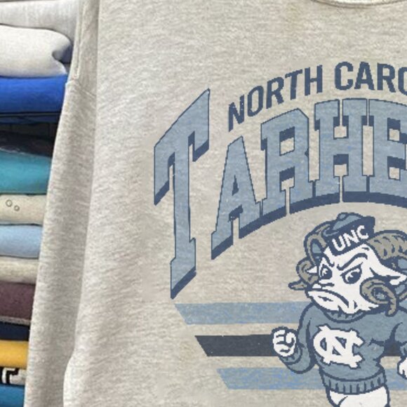 Throwback University of North Carolina Tar Heels Sweatshirt, NC Tar Heels Shirt - Picture 2 of 4